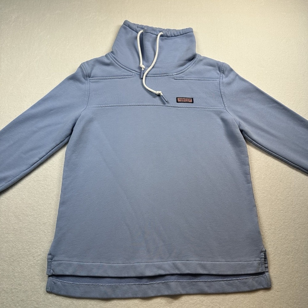 Vineyard Vines Women Sweater S Blue High Neckâ Pullover Sweatshirt Cozy Knit